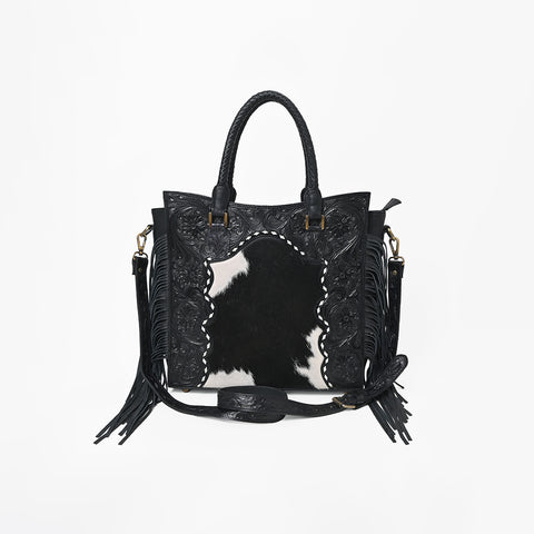 ADBG1889 Tote Hand Tooled Hair on Genuine Leather Women Bag