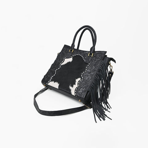 ADBG1889 Tote Hand Tooled Hair on Genuine Leather Women Bag