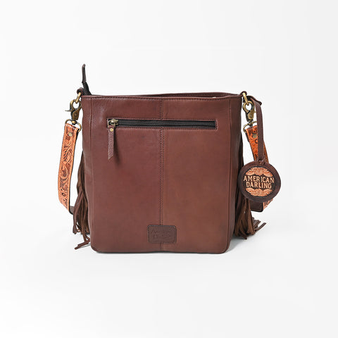 ADBG1891 Crossbody Hand Tooled Hair on Genuine Leather Women Bag