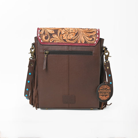 ADBG1910 Crossbody Hand Tooled Hair on Genuine Leather Women Bag