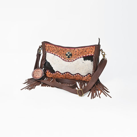ADBG1913 Crossbody Hand Tooled Hair on Genuine Leather Women Bag