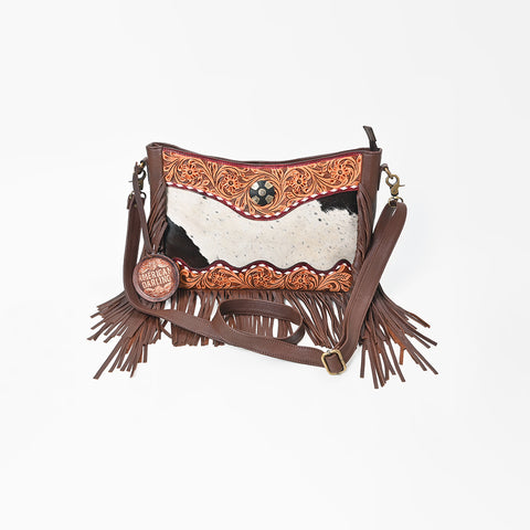 ADBG1913 Crossbody Hand Tooled Hair on Genuine Leather Women Bag