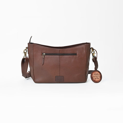 ADBG1913 Crossbody Hand Tooled Hair on Genuine Leather Women Bag