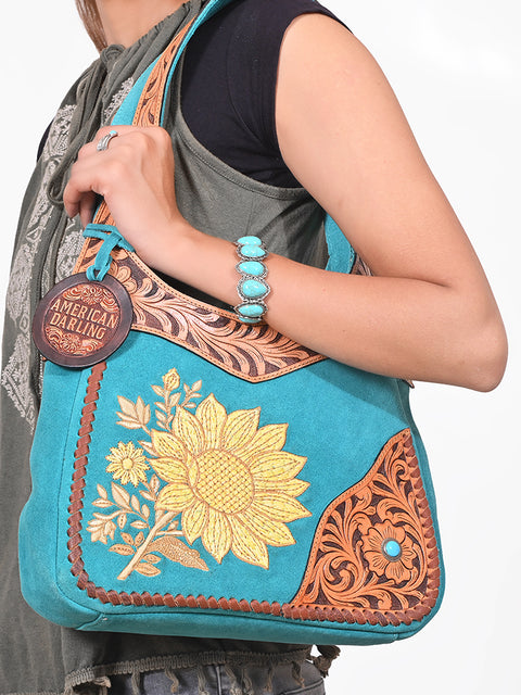 ADBGA1012 Hobo Hand Tooled Genuine Leather Women Bag