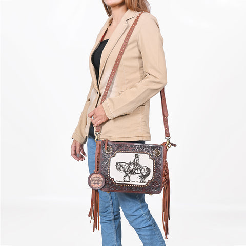 ADBGA1029 Crossbody Hand Tooled Genuine Leather Women Bag