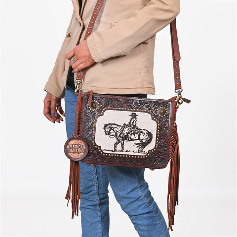 ADBGA1029 Crossbody Hand Tooled Genuine Leather Women Bag