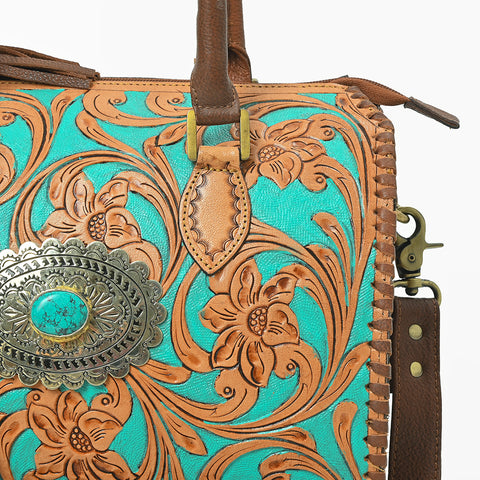 ADBGA1045 Speedy Bag Hand Tooled  Genuine Leather Women Bag