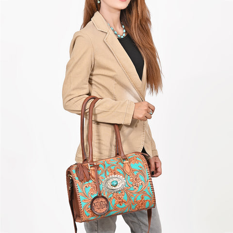 ADBGA1045 Speedy Bag Hand Tooled  Genuine Leather Women Bag