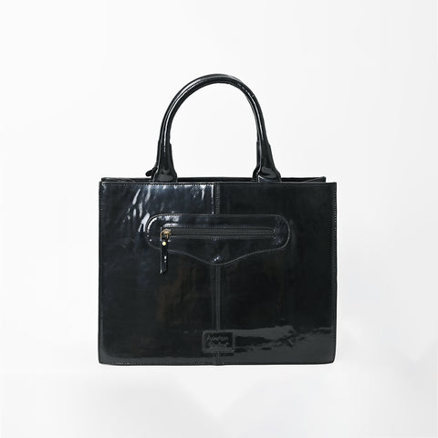 ADBGA927 American Darling Western Embroidered Patent Leather Everyday Tote Bag