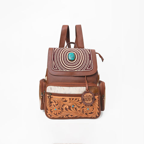 ADBGA989 Backpack Hand-tooled Genuine Leather women bag western Bag