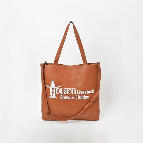 Everyday Rodeo Genuine Leather White Embroidered Tote Bag