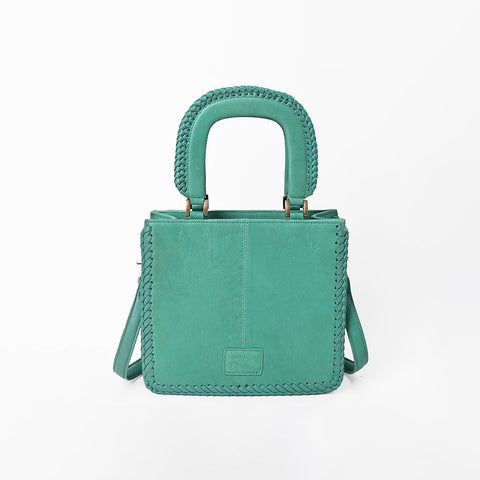 ADBGM1089 American Darling Genuine Leather & Hair-On Cowhide Checkerboard Tote Bag