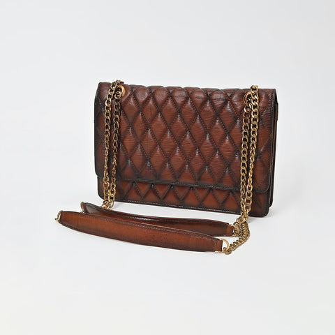ADBGM846 Genuine Leather Diamond Quilted Shoulder Bag by American Darling
