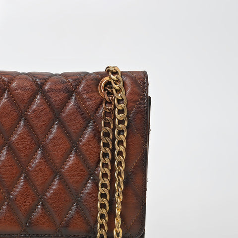 ADBGM846 Genuine Leather Diamond Quilted Shoulder Bag by American Darling