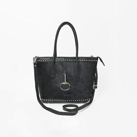 ADBGM964 American Darling Hair On Hide & Genuine Leather Studded Tote
