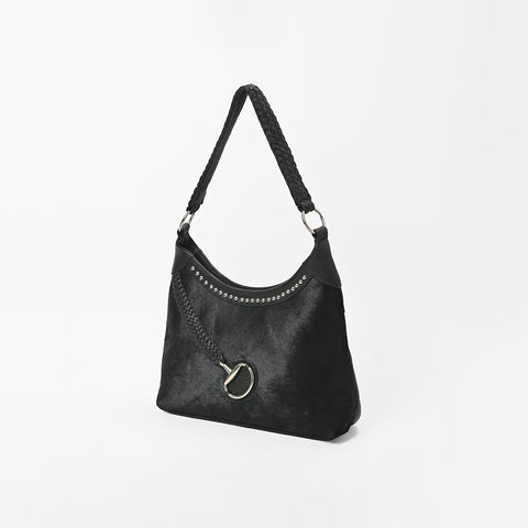 ADBGM974 Western Hair On Hide & Leather Braided Hobo Bag by American Darling
