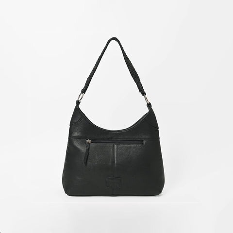 ADBGM974 Western Hair On Hide & Leather Braided Hobo Bag by American Darling