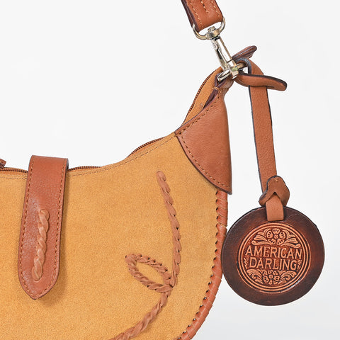 ADBGZ953 American Darling Genuine Leather Whipstitch Shoulder Bag