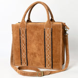 ADBGA605 Western Genuine Leather Tote Bag-Handcrafted Women's Shoulder Purse