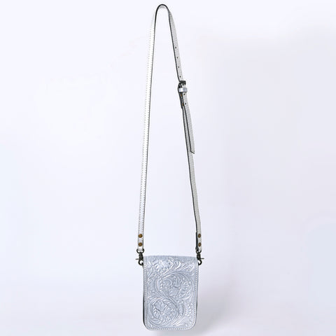ADBG1135 American Darling Hand Tooled Floral Leather Cell Phone Bag Western Crossbody