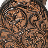 ADBG1542 Hand-Tooled Leather Sling Backpack - Western Crossbody Daypack