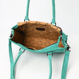 ADBG1553 Suede Western Tote with White Stitching & Shoulder Strap