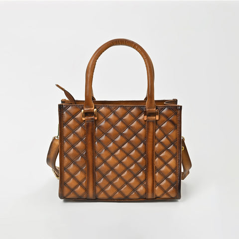 ADBGM755 American Darling Studded Quilted Leather Handbag with Removable Strap