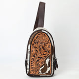 ADBGA592 Hand-Tooled Cowhide Sling Bag-Western Genuine Leather Crossbody for Women