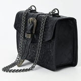 ADBG1535 Black Tooled Leather Crossbody - Western Handmade Bag by American Darling