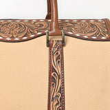 ADBG1765 Hand-Tooled Western Leather Duffel Bag Floral Cowhide Travel Satchel by American Darling