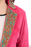 LC-ADBZ703 Genuine leather Women Blazer dress jacket