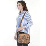 LC-ADBGZ409A Crossbody Hand Tooled Genuine Western Leather Women Bag