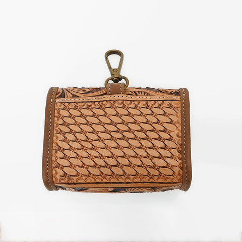 ADCHA127 American Darling Genuine Hand-Tooled Floral Leather Flap Pouch Clip