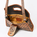 ADBG1134 Hand-Tooled Western Leather Crossbody Wallet-Genuine Cowhide Bag by American Darling