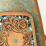 ADBG1146 Cowhide Leather Western Sling Bag with Hand-Tooled Pocket - Eleanor Edition by American Darling