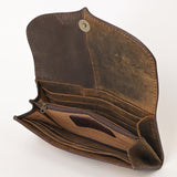 KBG156 WALLET Harness Skirting Leather with Hand Carving Ladies Bag H4.5XW9   KBG156