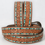 ADBLF210 Beautifully Hand Tooled Genuine American Leather Belt Men and Women