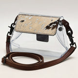 LC-ADBGZ303 Clear Bag Hair On Genuine Western Leather Women Bag