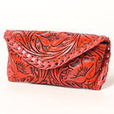 ADBG1203 Hand-Tooled Leather Sunglass Case - Floral Western Design by American Darling