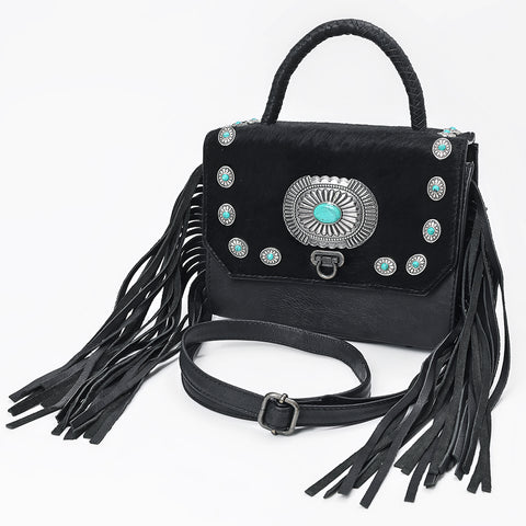 ADBG983C American Darling Cowhide Western Leather Cross body Bag with Fringes