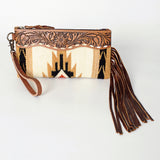 LC-ADBG344 Wristlet Genuine Western Leather Women Bag Paisley