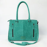 ADBG1553 Suede Western Tote with White Stitching & Shoulder Strap