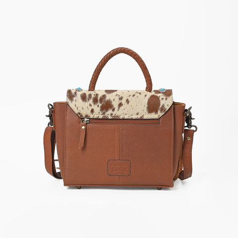 ADBG983 American Darling Cowhide Western Leather Messenger Bag with Fringes