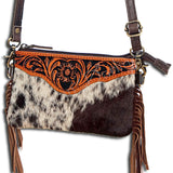 LC-ADBG404BRWFRNG Crossbody Genuine Western Leather Women Bag