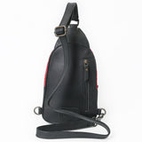 ADBG1538 Gator Embossed Hair-On Leather Sling Bag - Bold Western Crossbody