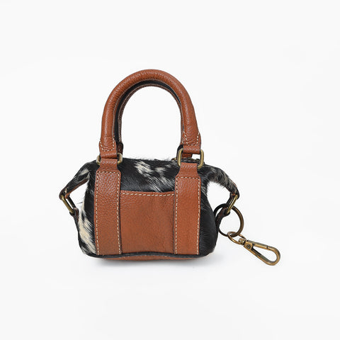 ADCHA132 American Darling Genuine Hair-On Mini Satchel Bag & Keychain Pouch