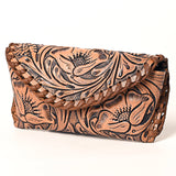 ADBG1203 Hand-Tooled Leather Sunglass Case - Floral Western Design by American Darling