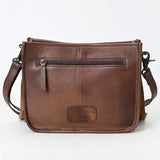 ADBG1565 Croc Embossed Leather Fringe Crossbody - Western Statement Purse