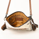 LC-ADBG109 Hair-On Cowhide Leather Crossbody Bag with Fringe-Western Style by American Darling
