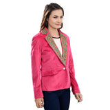 LC-ADBZ703 Genuine leather Women Blazer dress jacket